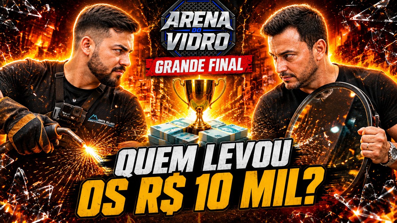 The grand finale: a metal-framed mirror and the R$ 10,000 champion